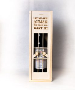 wine crate let me out human