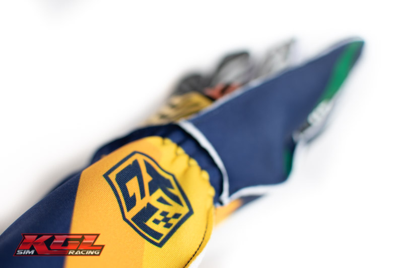 Ayrton spirit KGL sim racing gloves palm detail